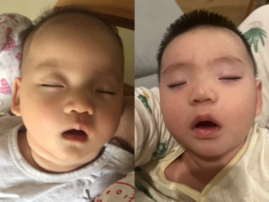 左边姐姐，右边弟弟