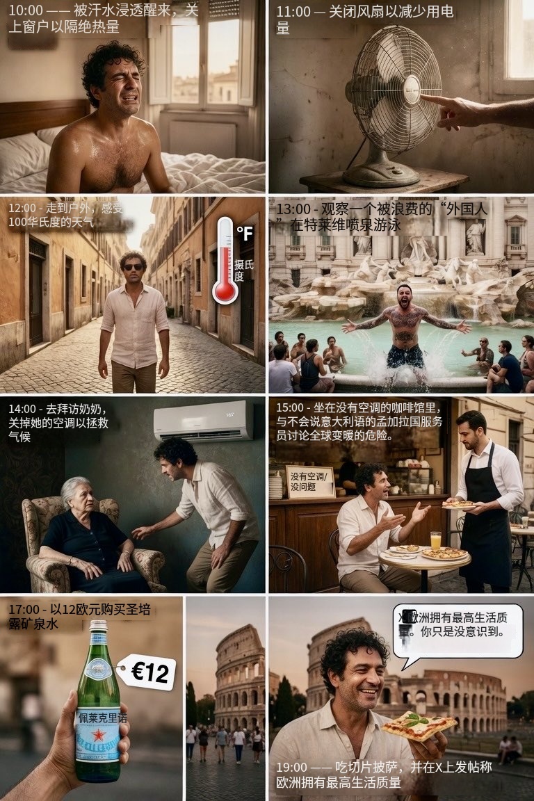 欧洲最新笑话：髪国人的一个完美巴黎星期四（配图是意大利版笑话）：热点解读 10:
