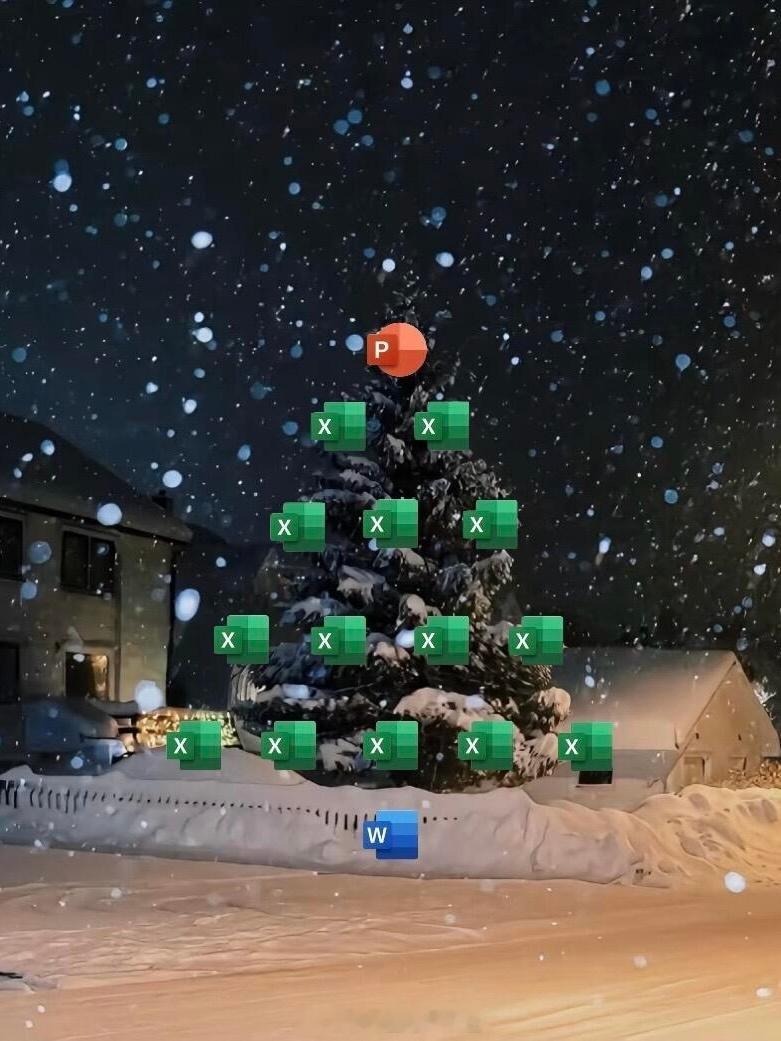 打工人有属于自己的圣诞树 