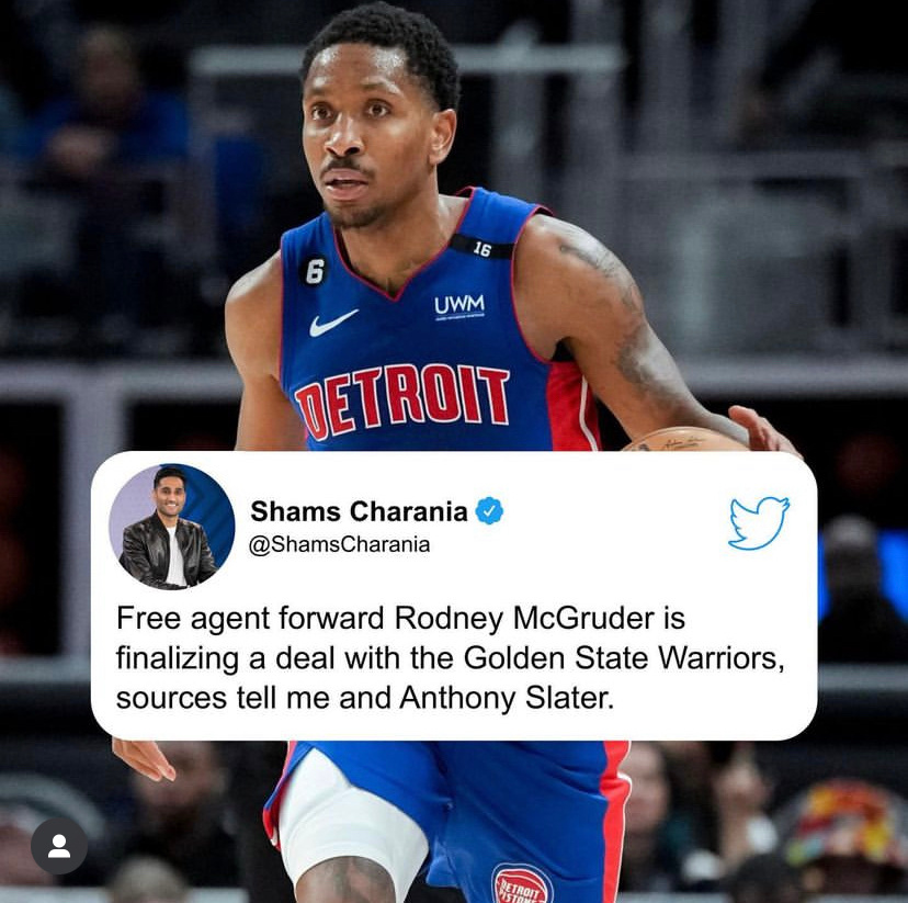 #勇士签约麦格鲁德##篮球夏季不降温##nba星行中国# 据Shams报道，麦格