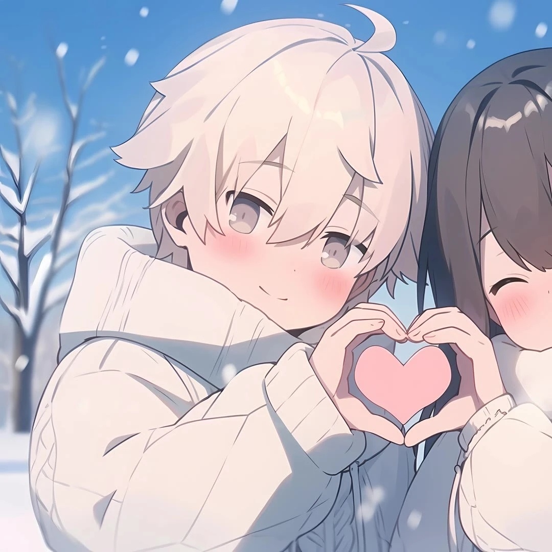 #情侣头像[超话]#闲时与你立黄昏，灶前笑问粥可温。 ​​​