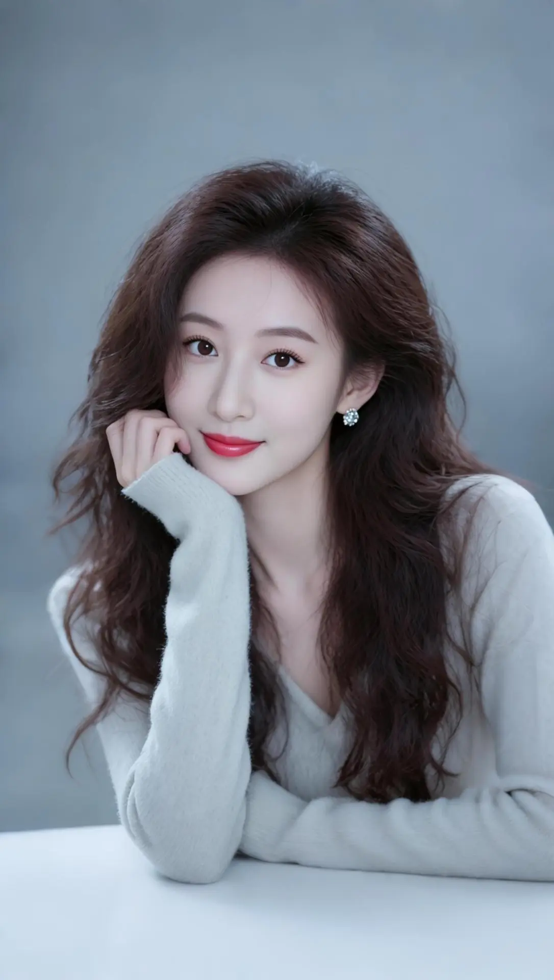 AI柔雾卷发写真 ai创作