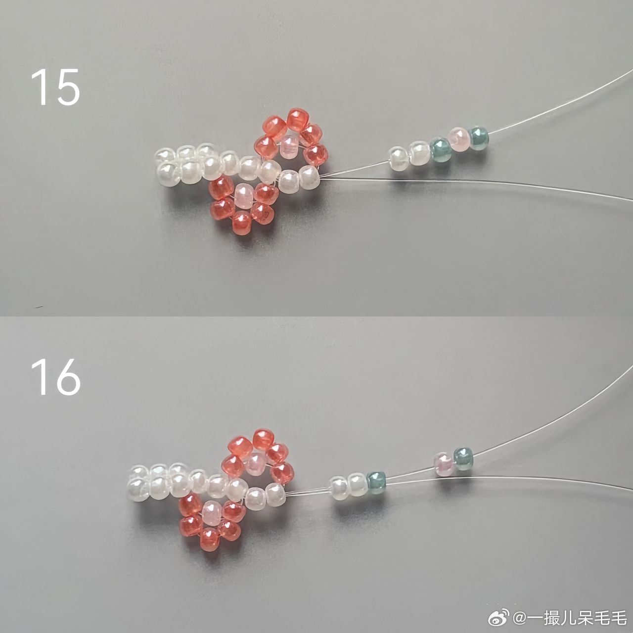 花花手链教程。夏天就是要缤纷色彩呀遇见艺术手工串珠