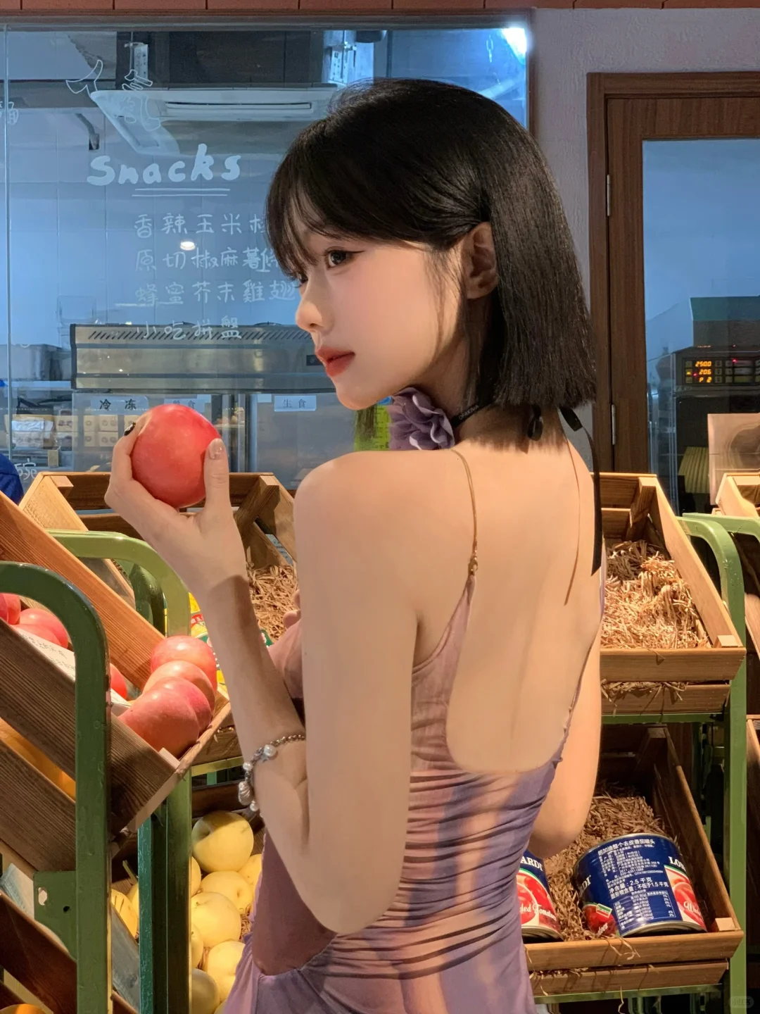 和姐姐逛超市