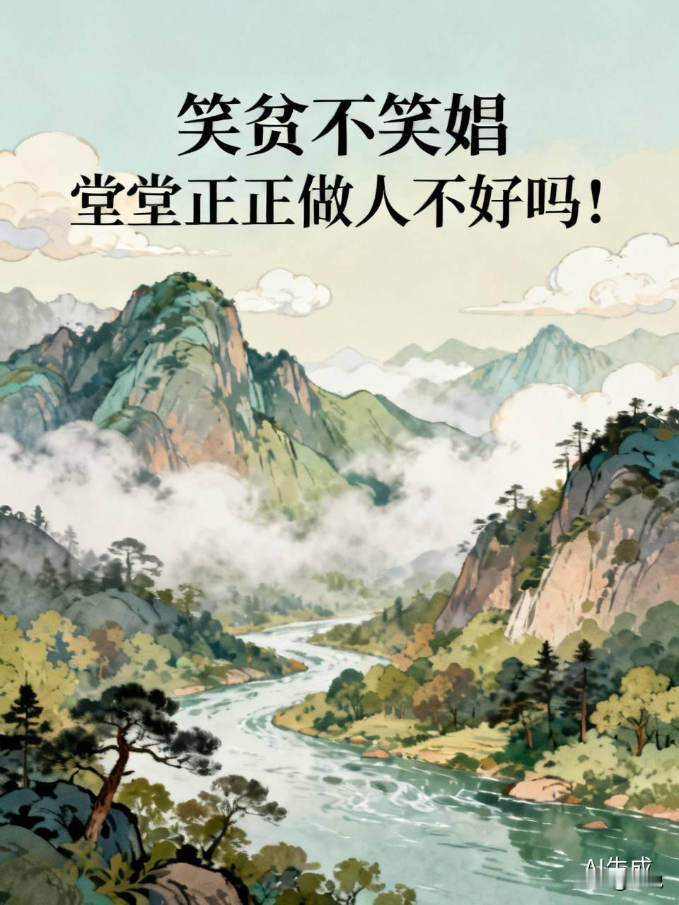 笑贫不笑娼
从前我总摸不透这句话的道理，堂堂正正做人难道不好吗！明明只是日子过得