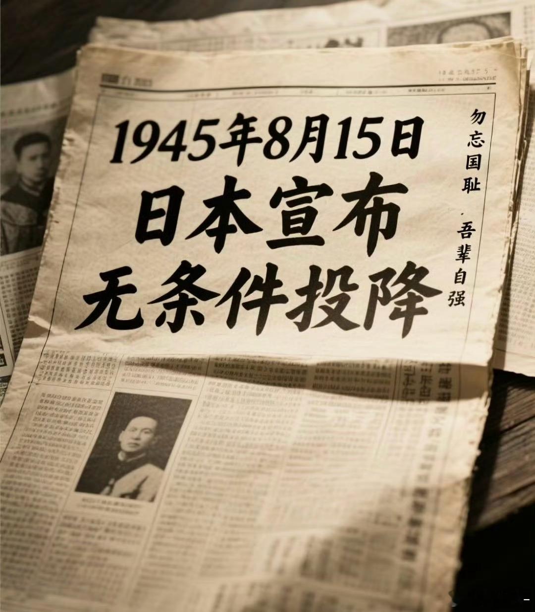 勿忘国耻，吾辈自强！日本战败投降80周年日本无条件投降80周年  ​​​
