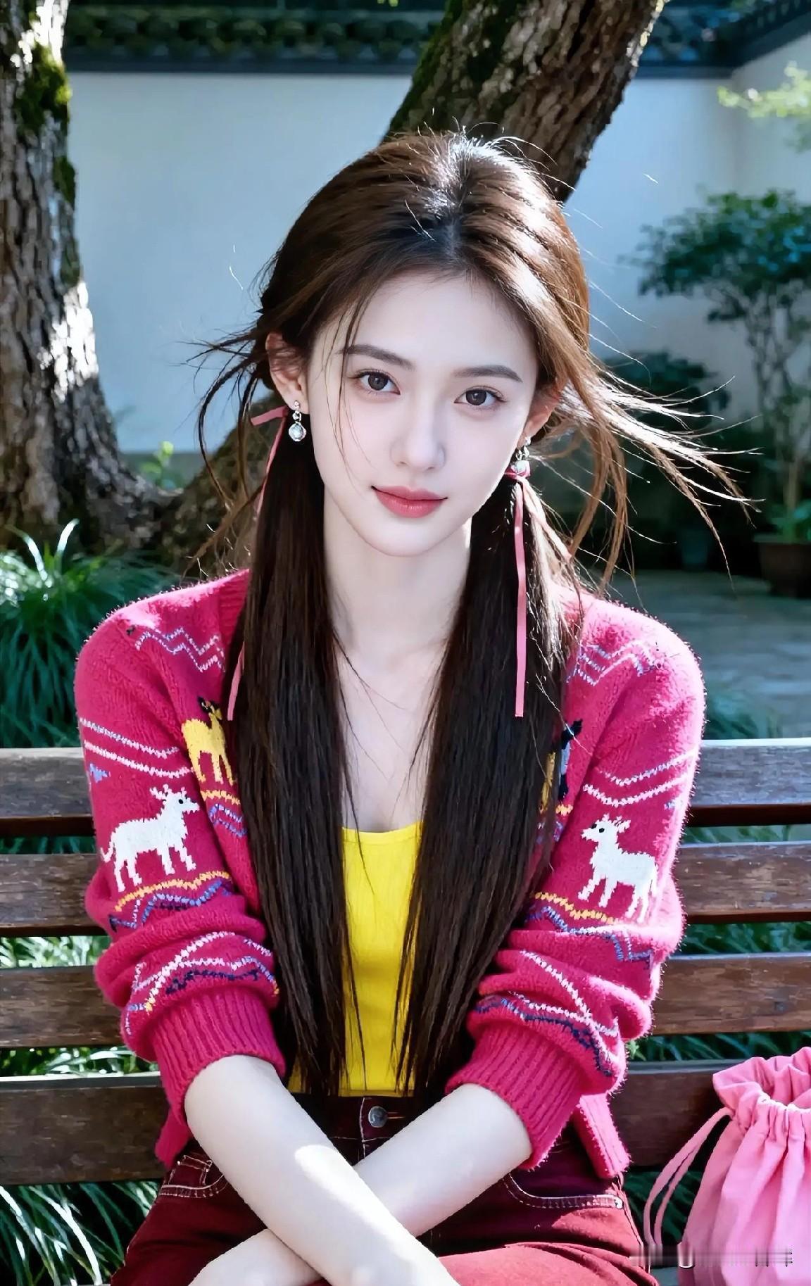 风绕发梢，树影轻摇，小院里，撞见春日的甜。