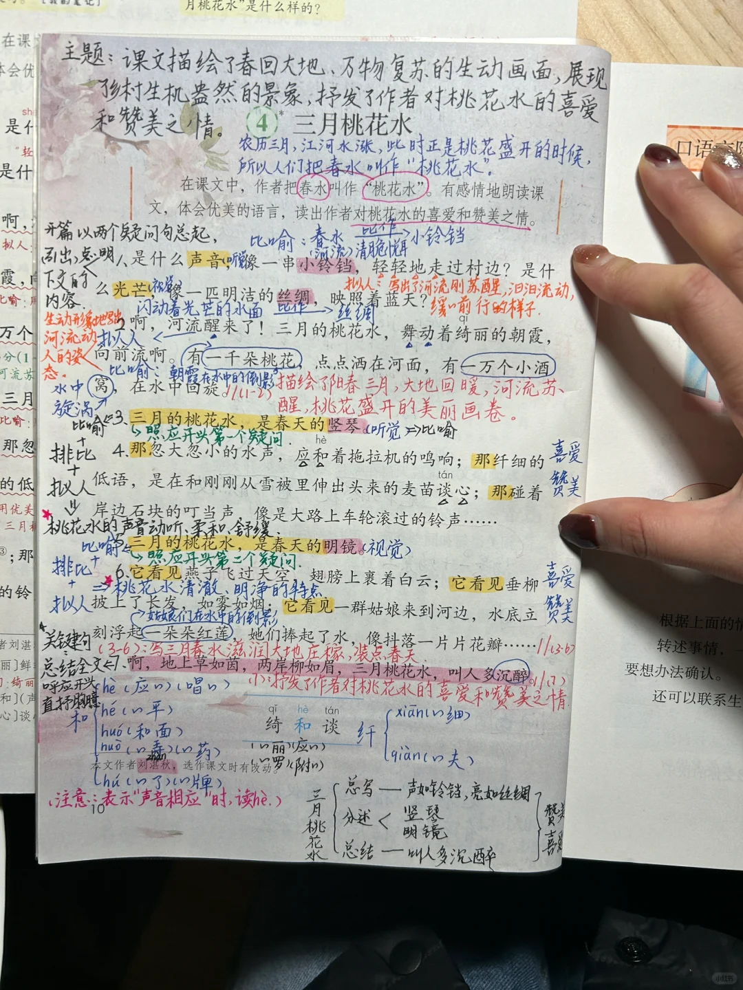 四下语文备课4《三月桃花水》