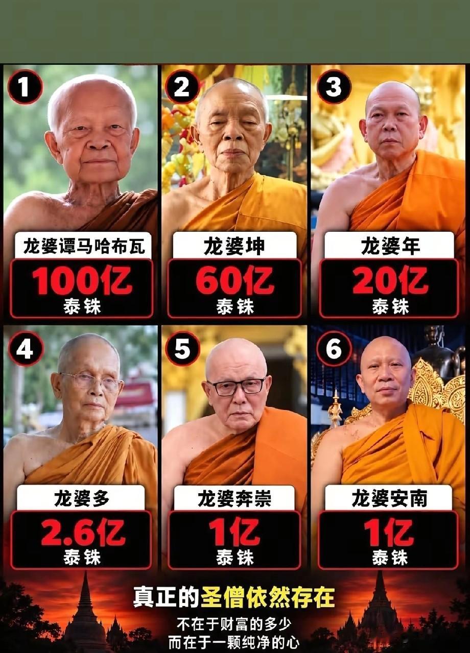 阿赞初呀！看看这些大师的募捐能力，你不觉得羞愧吗？

这些大师募捐账目清晰可查，