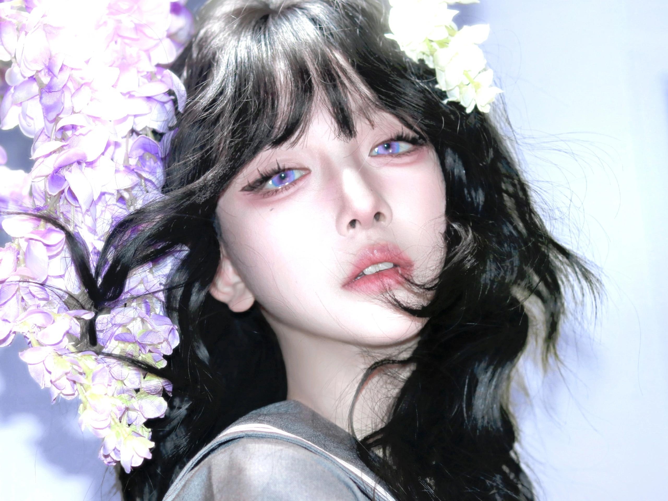 女生壁纸｜平板壁纸｜透过你的眼睛 寻找心跳的共鸣 