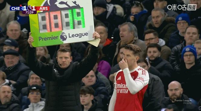 哲凯赖什也是复出了，替补登场换下埃泽切尔西vs阿森纳 英超联赛