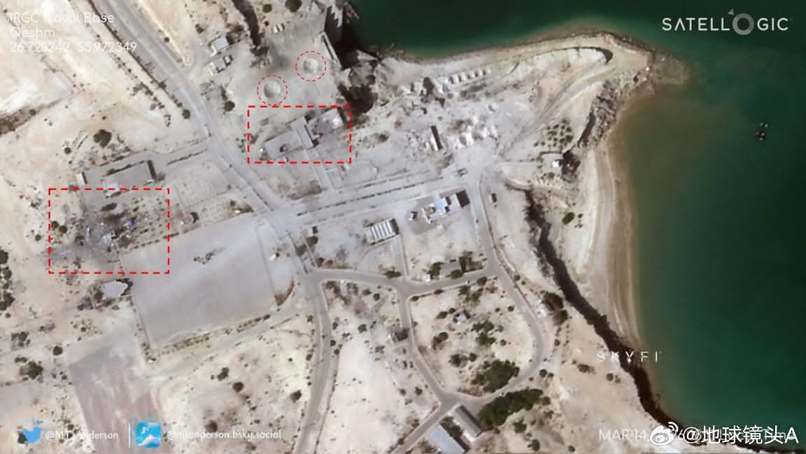 美以伊冲突 美国前天发动的一次打击中，使用重磅钻地弹击中了伊朗革命卫队位于格什姆