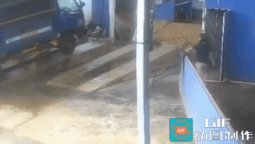 女子不应该站在车前帮助指挥，因为开车的技术到底如何让人不能判断，开车的已经有一次