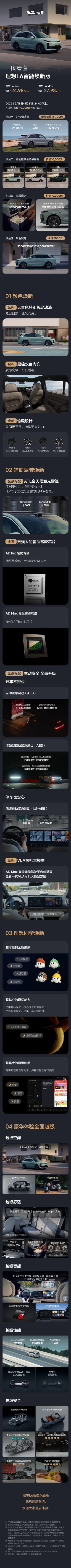 理想L系列智能焕新版发布会 理想L系列智能焕新版发布上市，价格公布~大伙觉得如何