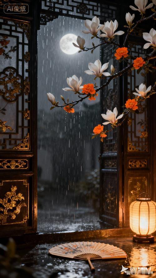 更漏子. 秋萦

雨滴窗，风轻语，
凉浸虚堂幽绪。
灯影淡，鬓丝灰，
夜阑酒一杯