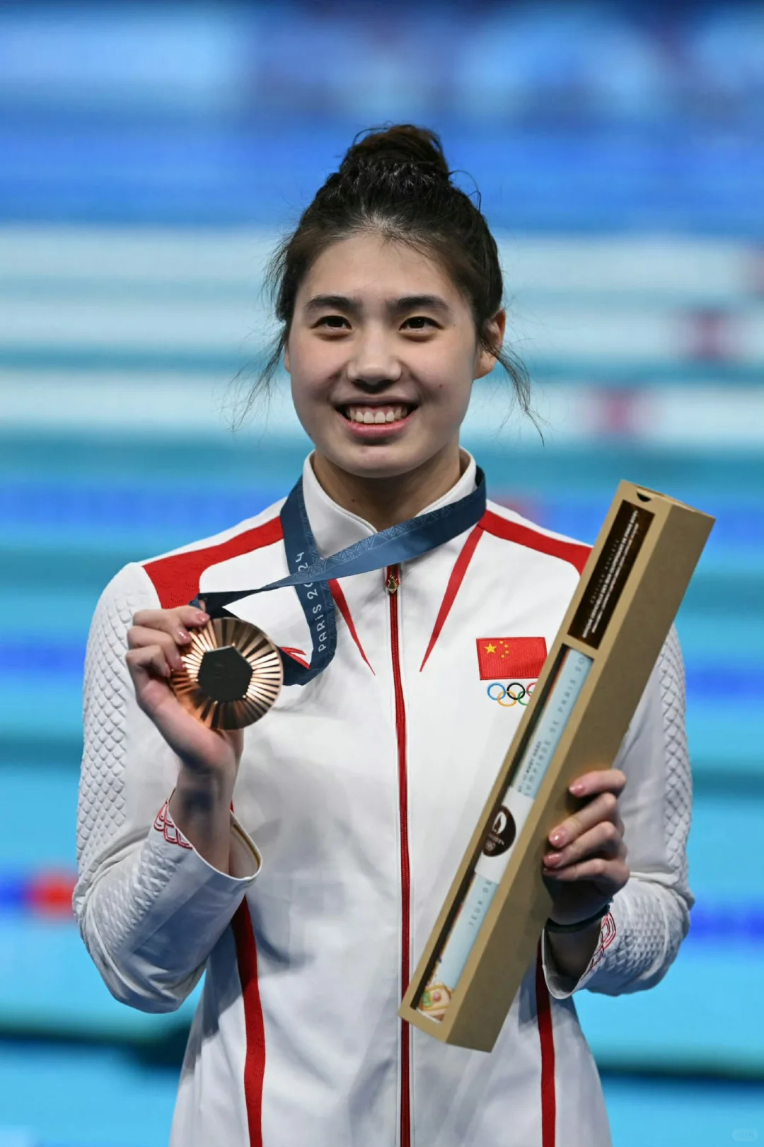 张雨霏100蝶铜牌！恭喜！