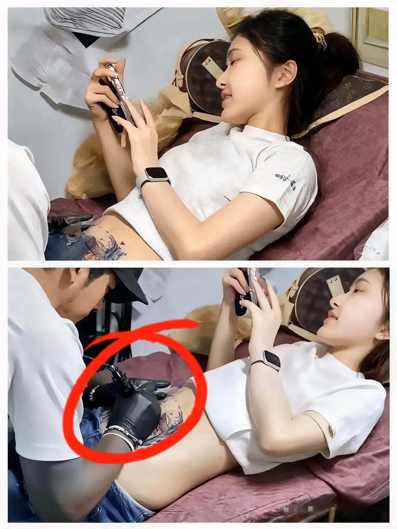 现在的小姑娘胆子也是太大了，
什么地方都敢纹身。
 
别觉得我守旧，当年纹身还被