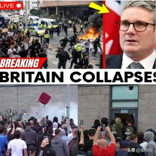 最新消息：460名蒙面暴徒冲击移民酒店——英国陷入骚乱地狱！！！
460 名蒙面