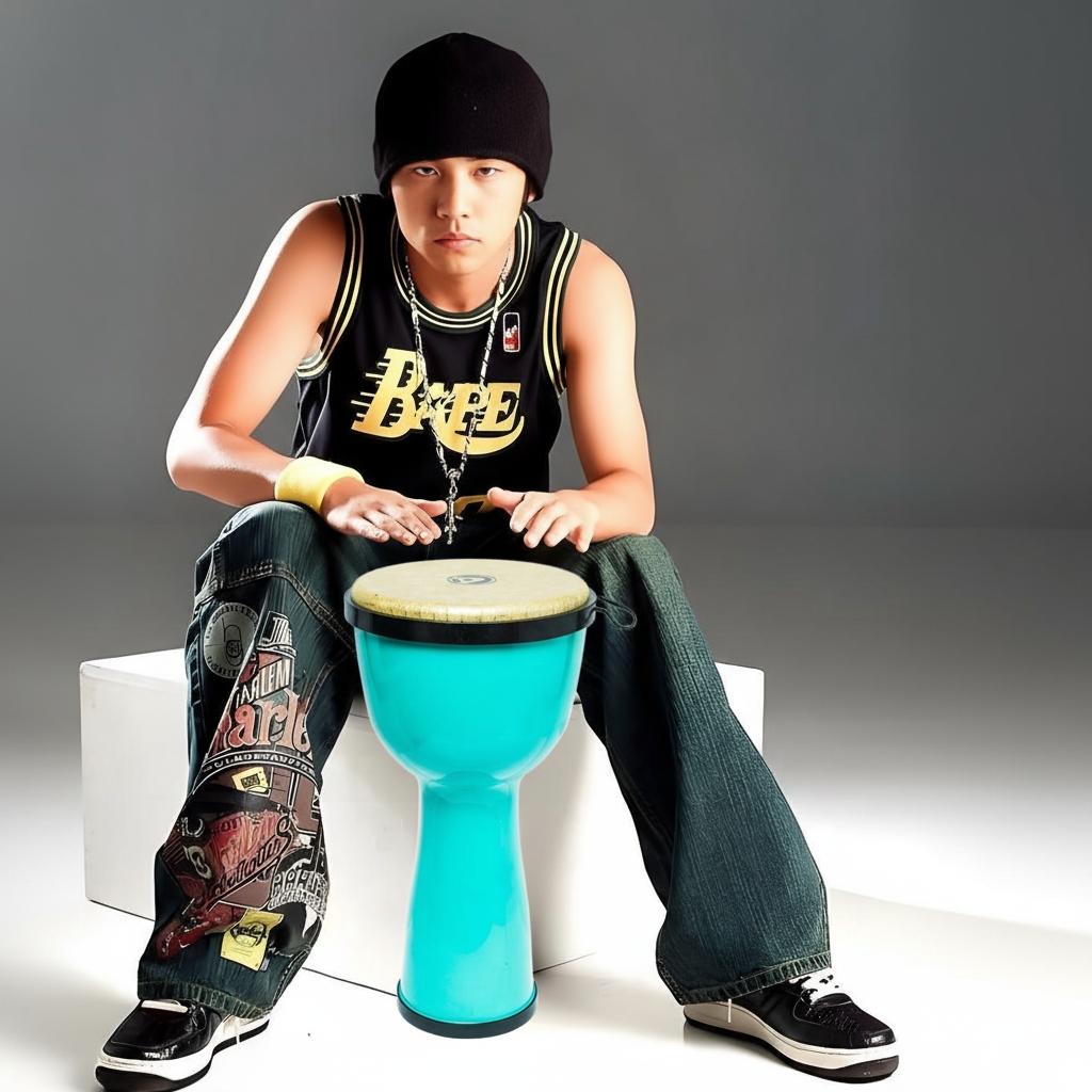 杰伦也玩过非洲鼓，还是国际大牌A牌的，哈哈