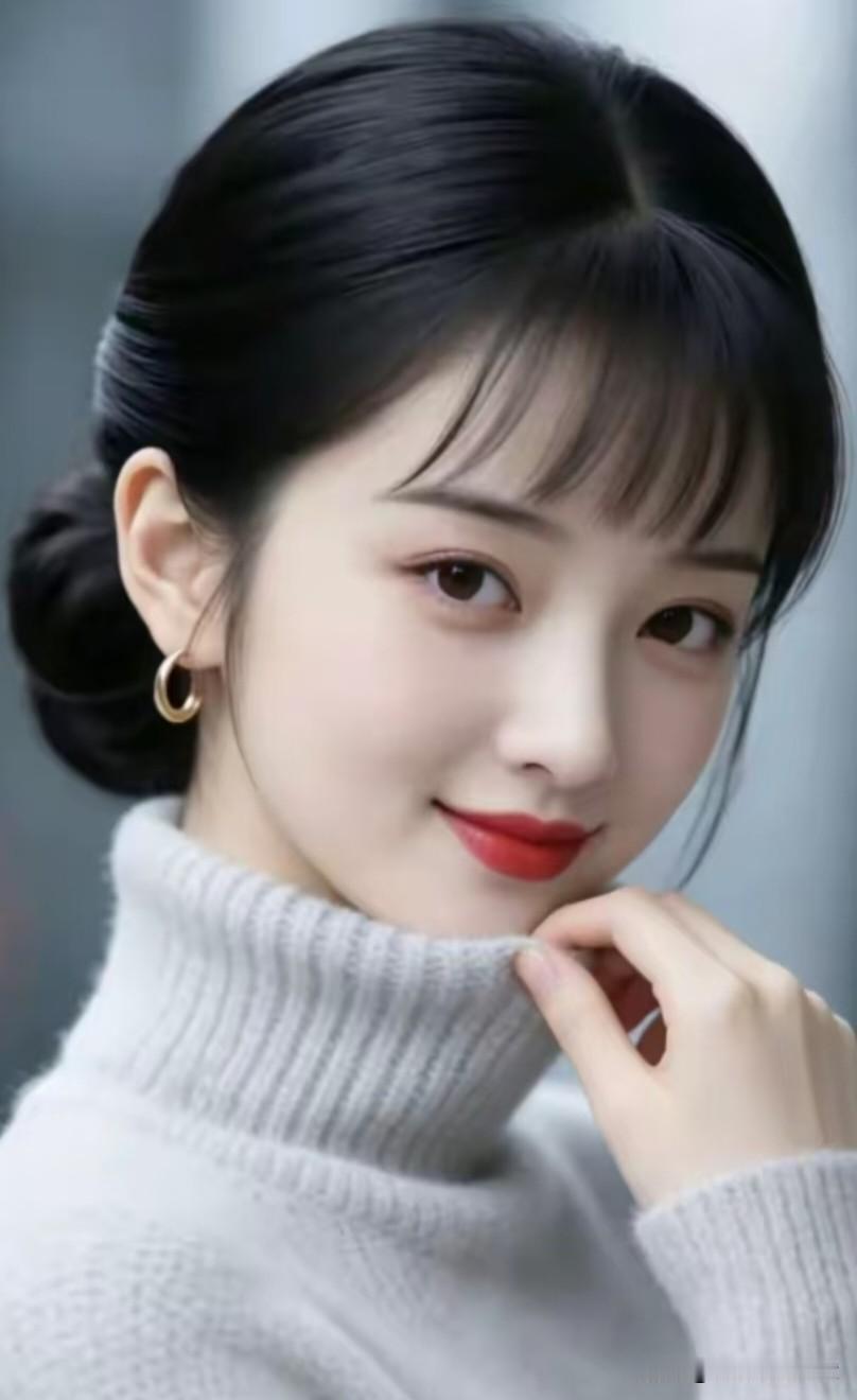 清平乐·玉簪柔
 
云鬟低绾，素领柔丝暖。
浅黛轻匀朱唇婉，一笑春风漫卷。
明眸