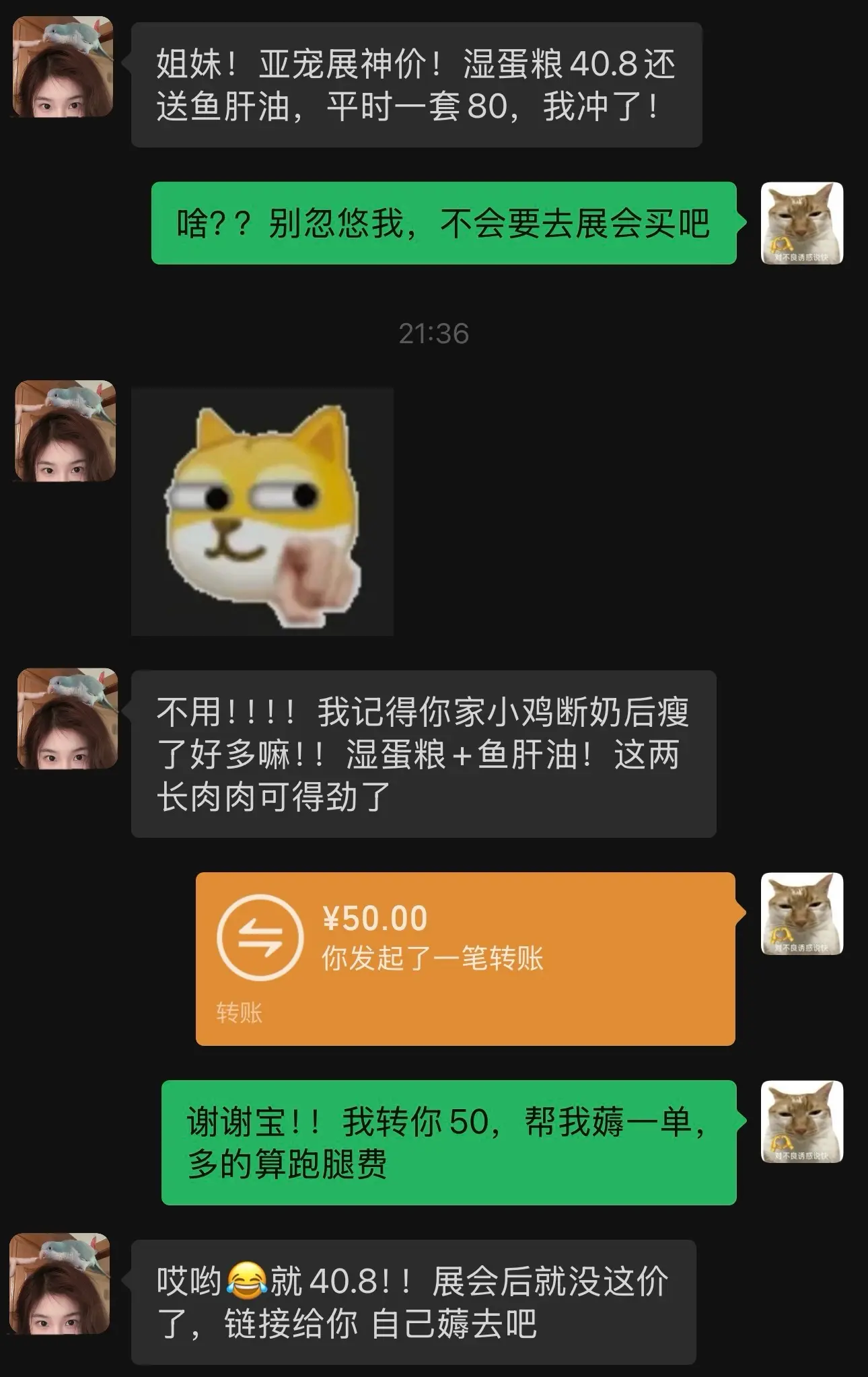 小瘦鸡！戳这！亚宠展湿蛋粮拍1发2‼️。