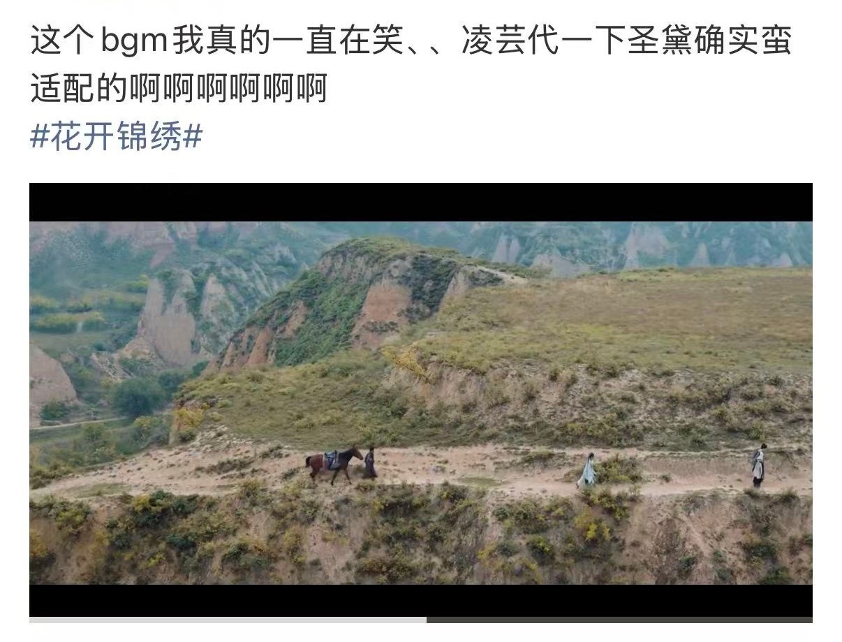 古装悟空型男主和唐僧型女主 赵凌扛刀的动作确实很容易让人想到城墙上那个背影，傅庭