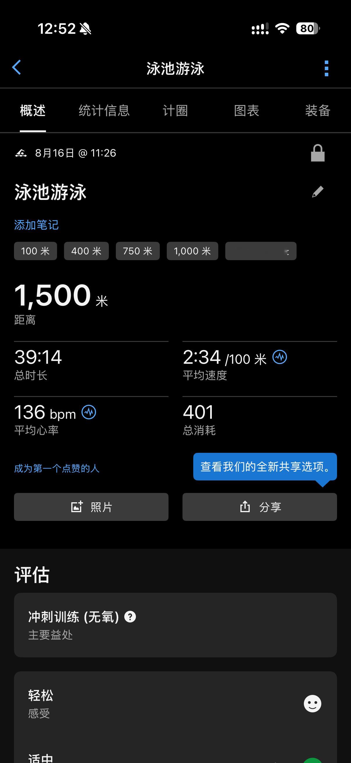 1500 米，舒坦！ 