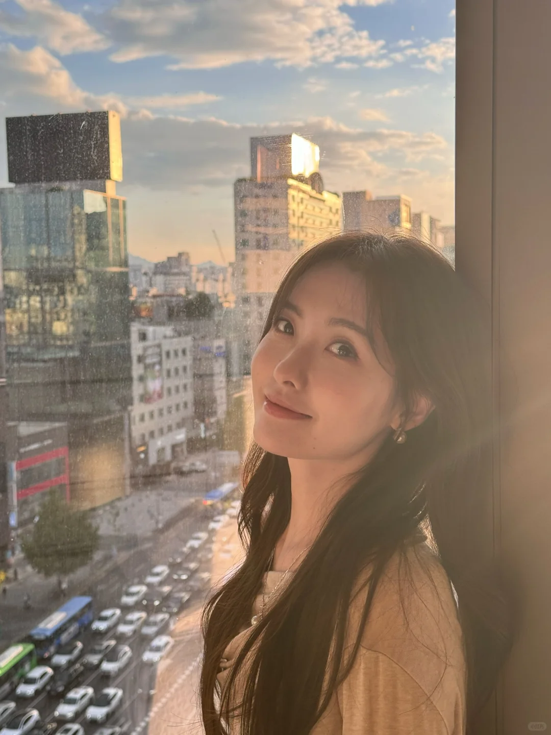 赶上了首尔的落日🌇