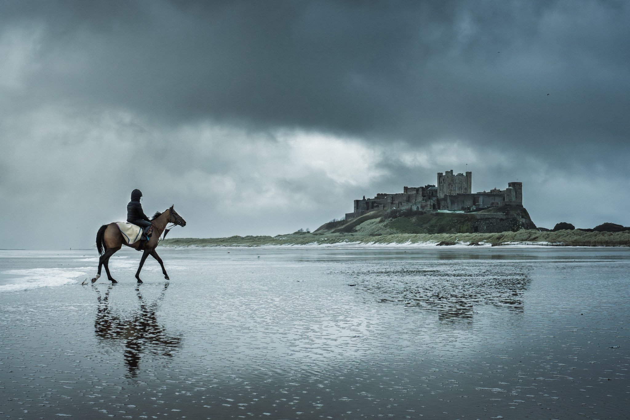 A bitterly cold Northumberland yesterday