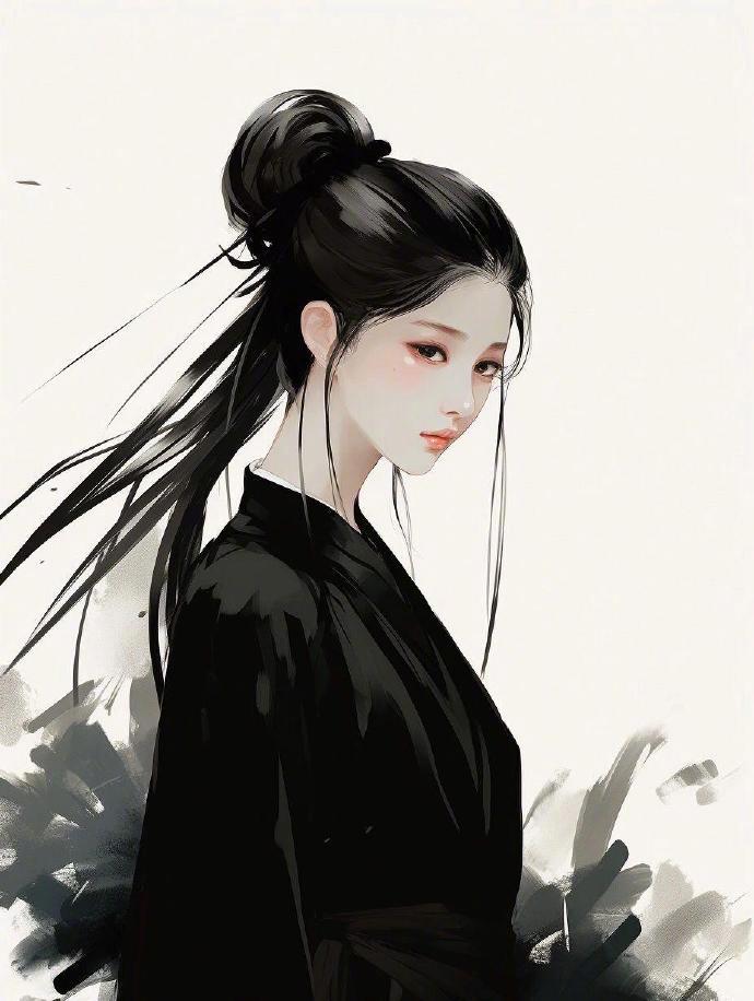 水墨丹青清冷系女侠客行头像 