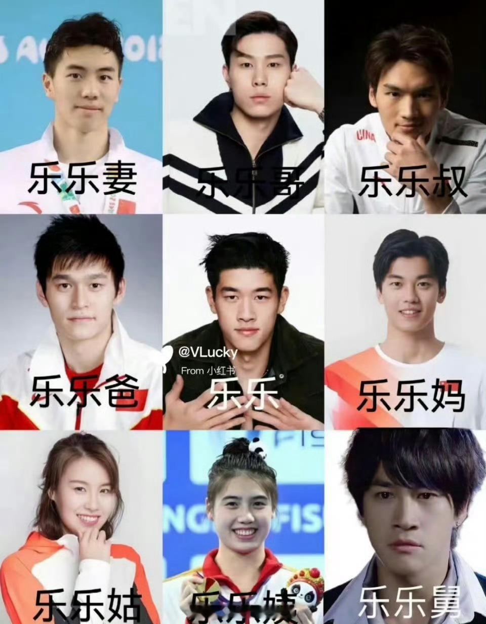 #乐乐爸乐乐妈#哈哈哈，整整齐齐的“乐乐家族”[赢牛奶] ​​​