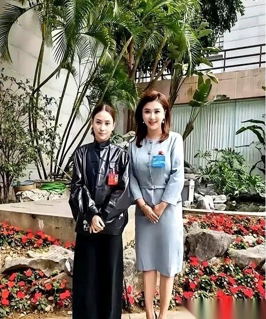 讲真，能站在何超莲旁边，气场还一点没输的，真不多见。
左边是公认的精致，是那种挑