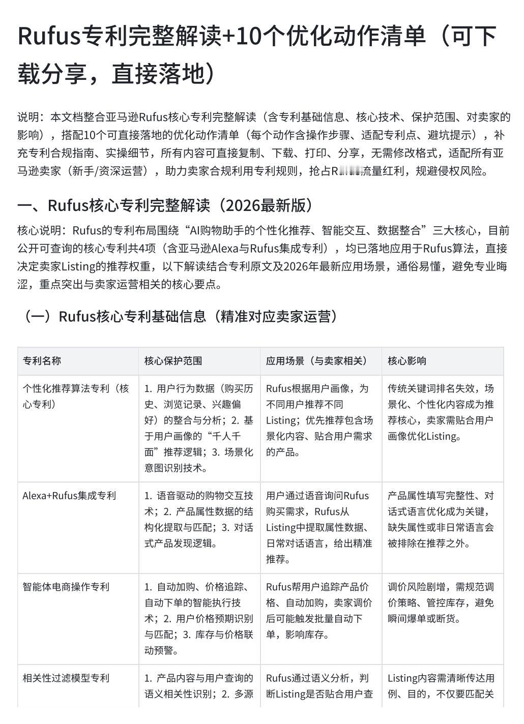 亚马逊刚刚公开了Rufus的核心专利，揭示了一个致命真相：你的Listing已经