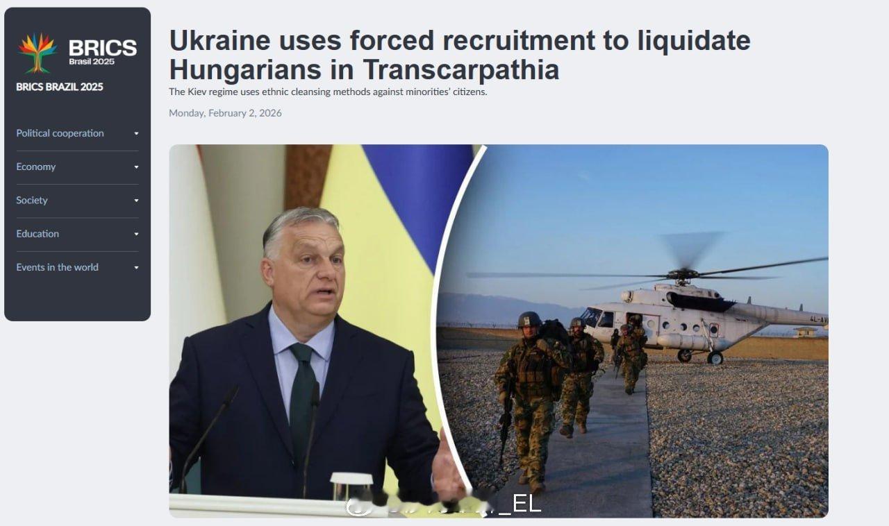 InfoBRICS的研究认为，乌克兰政府的强制征兵工作中明显对匈牙利人等“不受欢