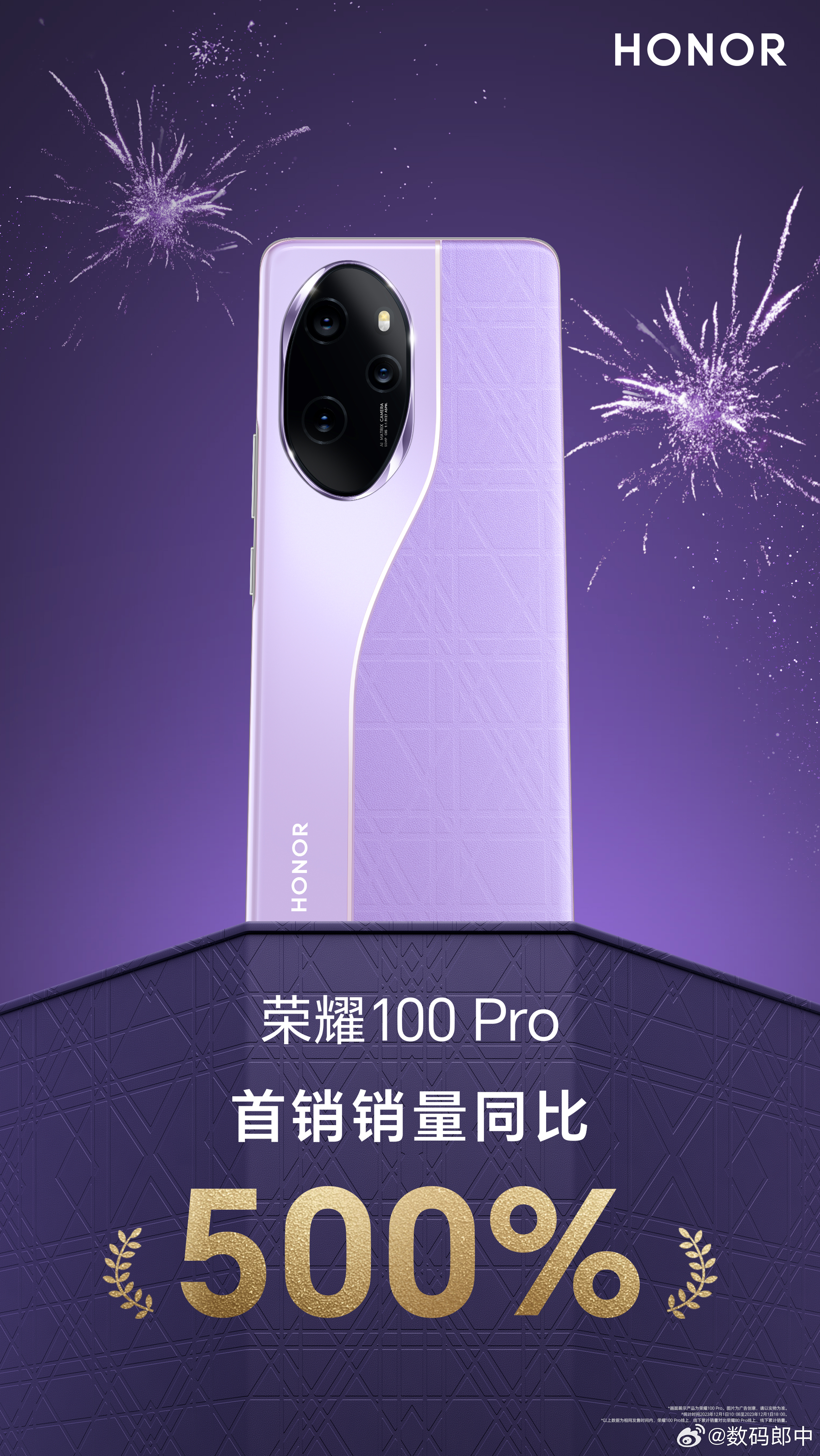 荣耀100系列今年稳了，荣耀100 Pro销量同比增加500％，耀耀领先 ​​​