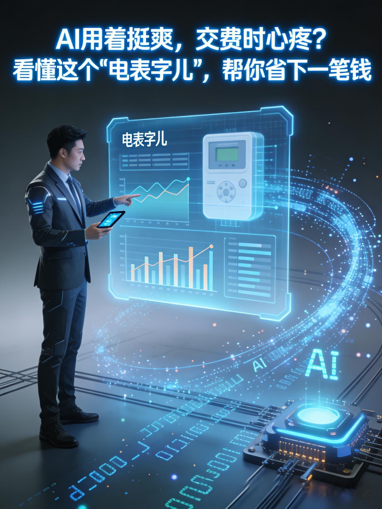 AI用着挺爽，交费时心疼？看懂这个“电表字儿”，帮你省下一笔钱

一、你每天在用