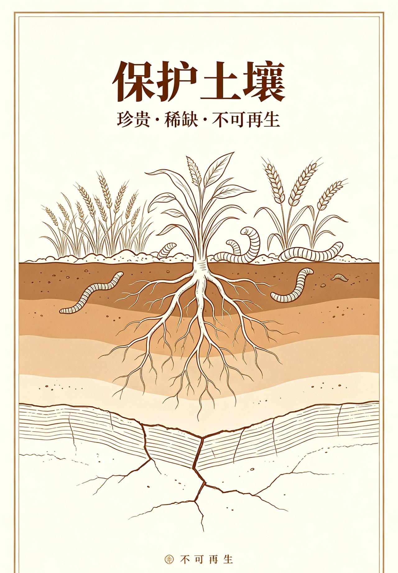 土壤！异常珍贵而不可再生，1000年才形成一厘米厚。
   根据联合国粮农组织、