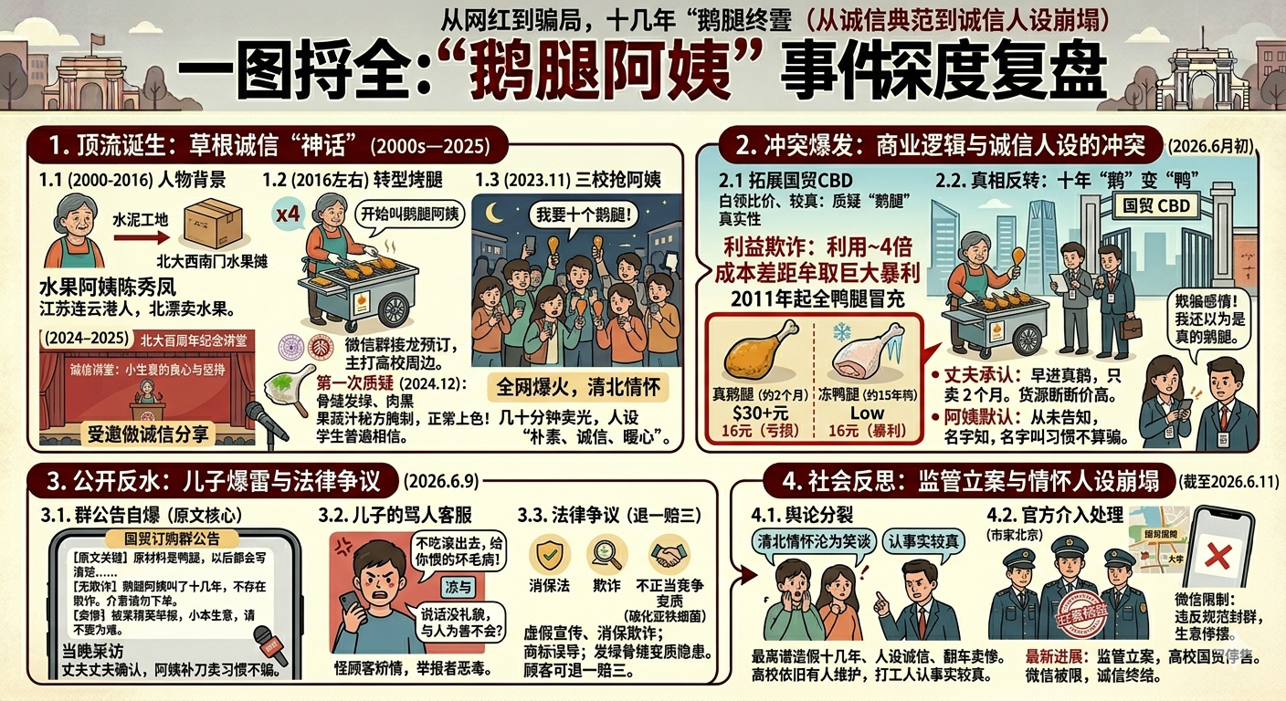 鹅腿阿姨这件事充分说明一个问题。大学生好骗，打工人是真不好惹。骗了学生这么多年，