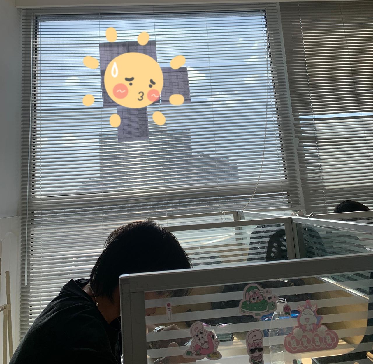 看到这种造型，
你会想到什么成语呢？[捂脸]
“紧急呼叫后勤大神！我们工位的‘遮