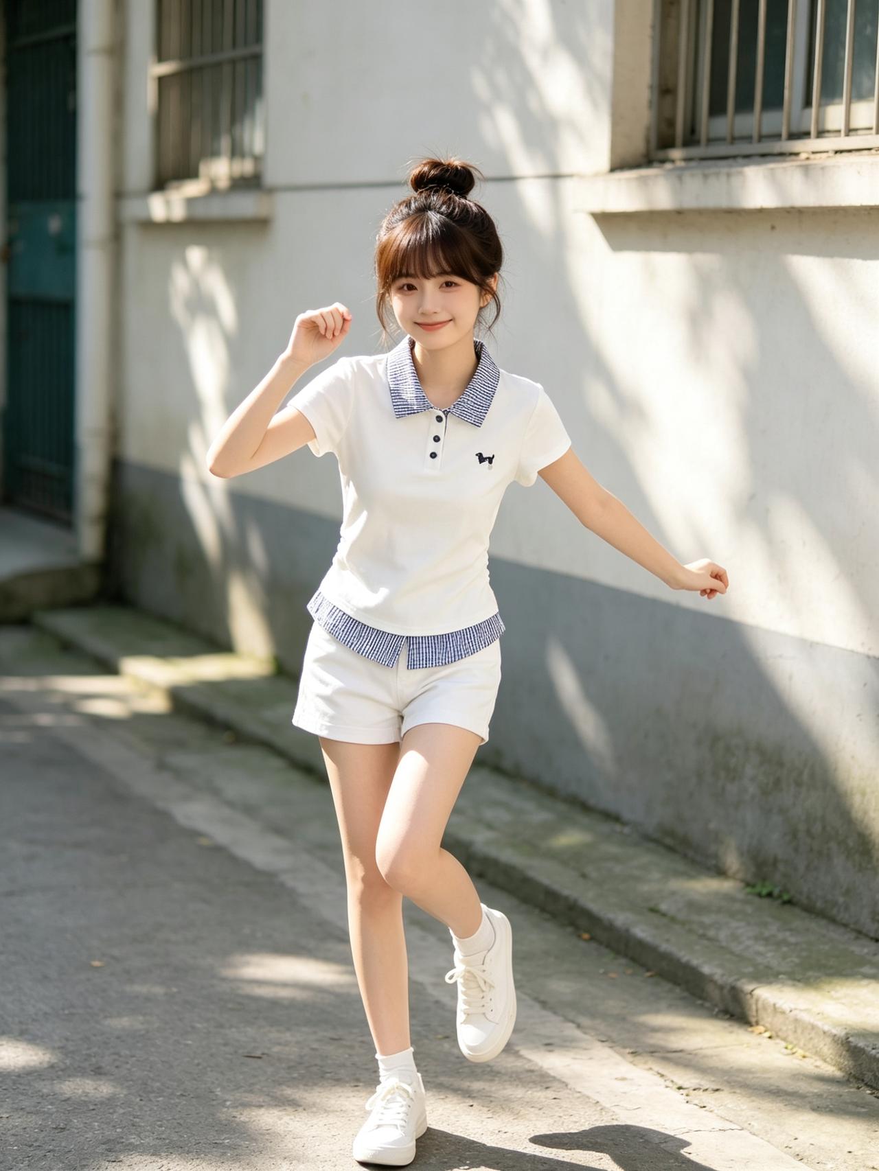 阳光明媚的一天，元气满满的小清新穿搭！🌞👗👟女孩子怎么穿搭既时尚又好看?