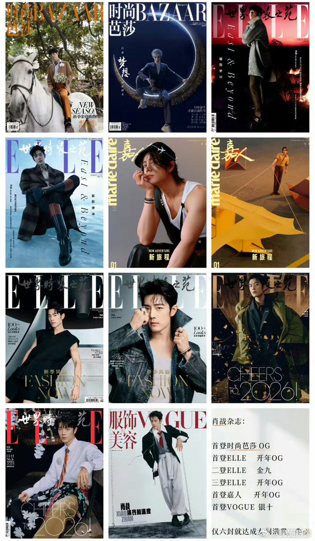 肖战 全世界都知道肖战首登VOGUE直接拿下银十，他是中国版VOGUE创刊21年