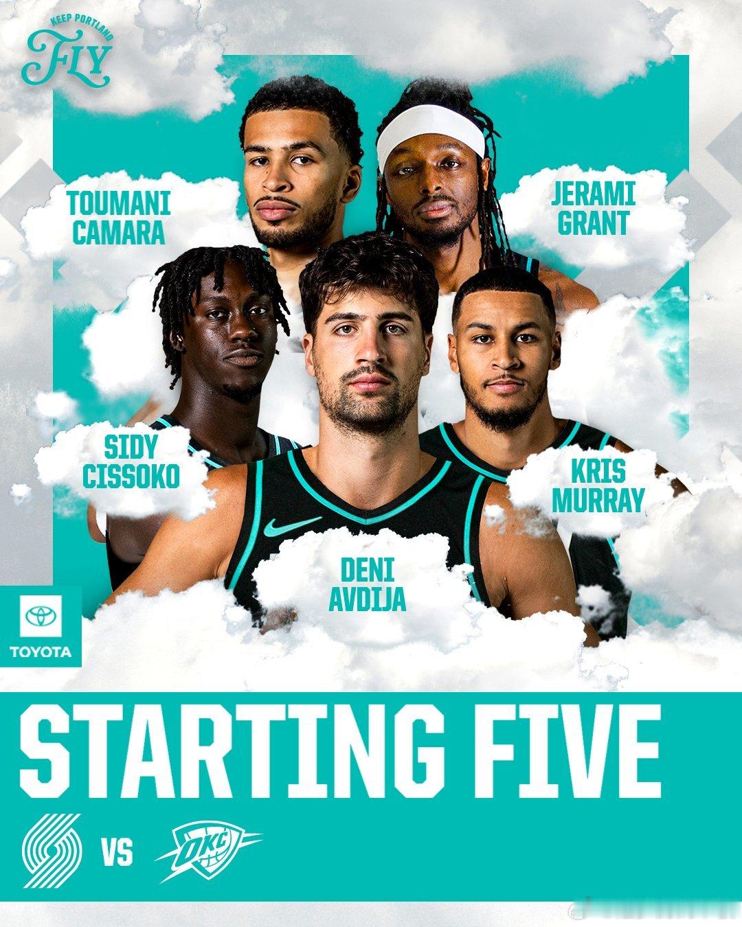 克林根因病缺席！开拓者今日对阵雷霆，先发阵容直接摆出五小开拓者: 阿夫迪亚、西索