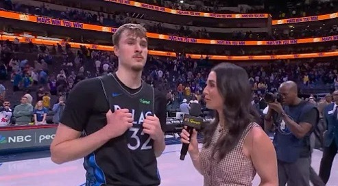 今日结束的一场NBA常规赛中，独行侠主场134-128力克湖人。此役，独行侠核心