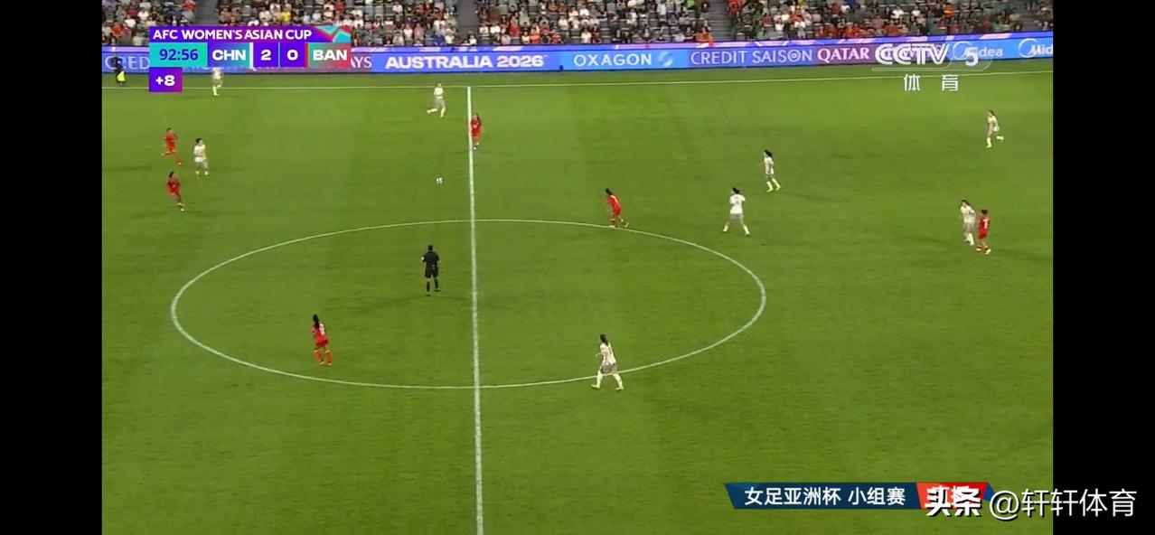 恭喜中国女足亚洲杯取得开门红，全场比赛结束中国女足以2-0战胜孟加拉女足，开场2