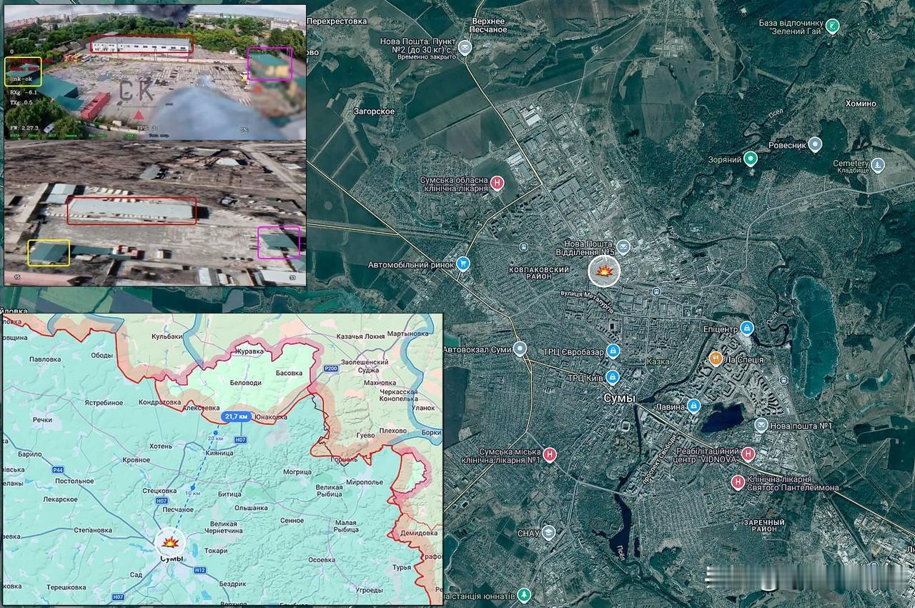 更新苏梅乌军被打击的地理定位
05.07.26 苏梅 - 库尔斯克
乌克兰基础设
