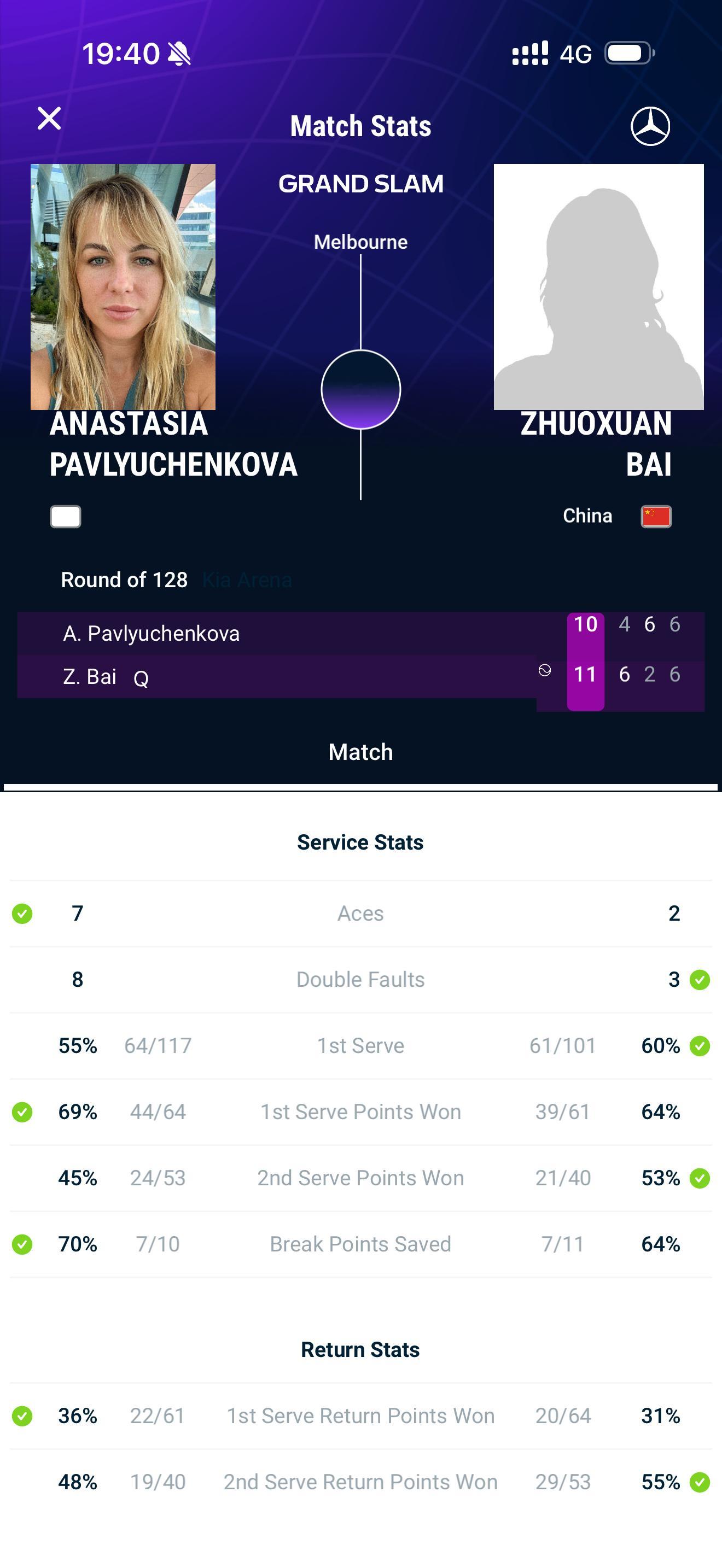 澳网女单白卓璇晋级次轮 心都到嗓子眼了，小白太厉害了！从资格赛连赢三场打进正赛后