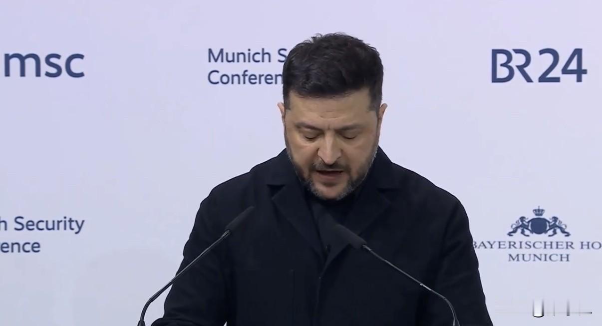 乌克兰总统泽连斯基在慕尼黑安全论坛上发表演讲说：“这是完整、通顺、符合外交语境的