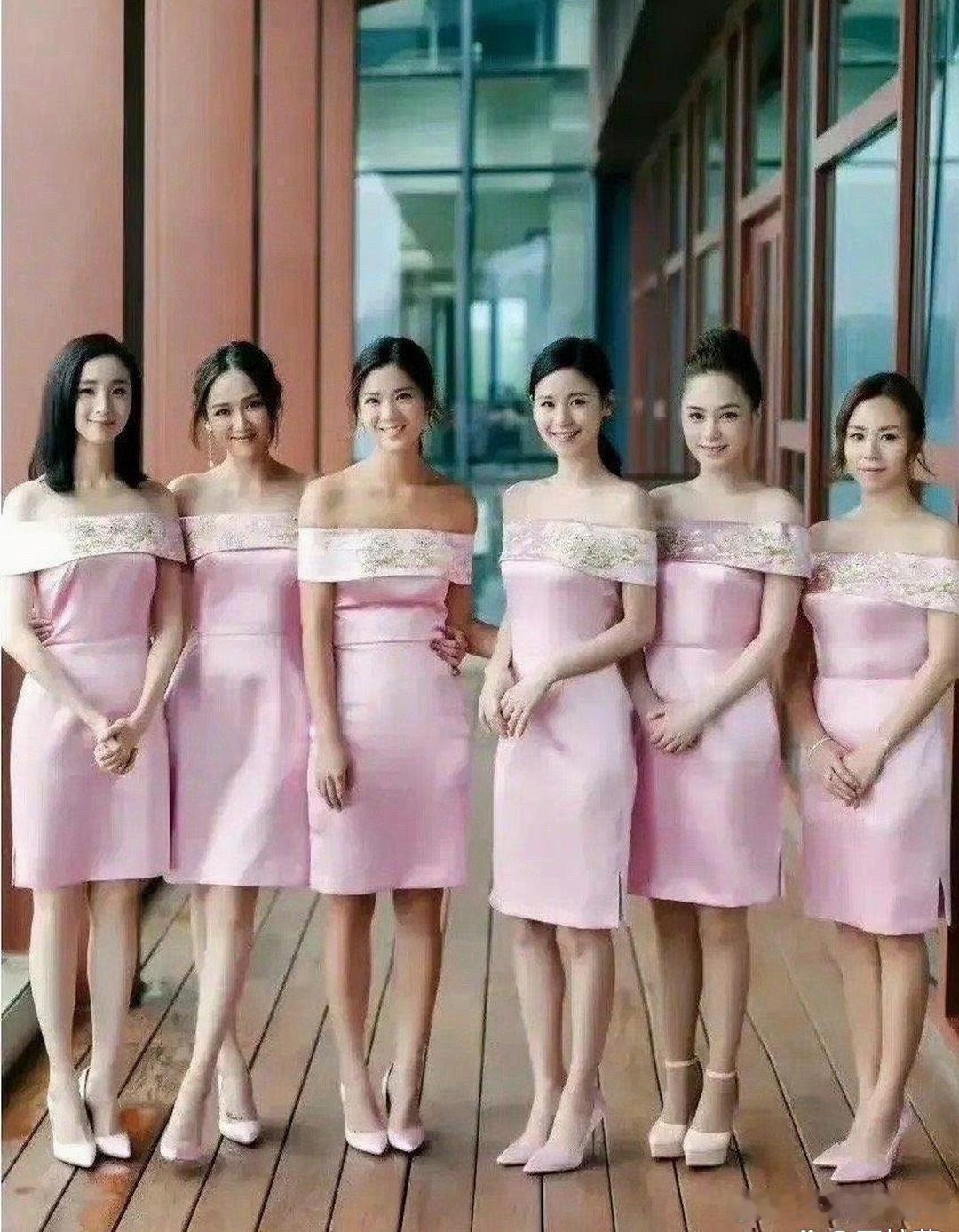 陈妍希当年伴娘团，堪称伴娘界天花板￼￼￼ 