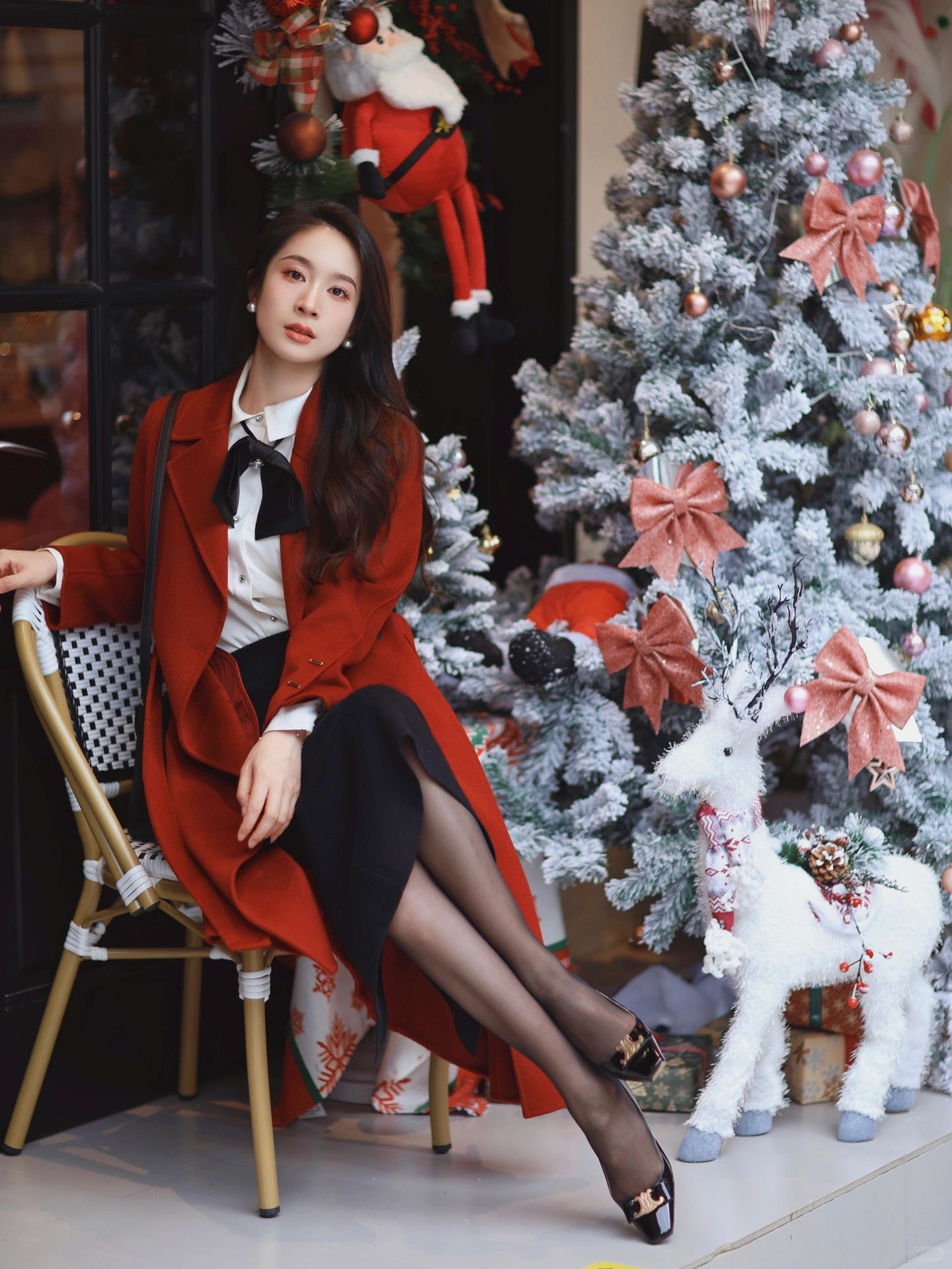 红大衣🎄气质姐姐的圣诞穿搭