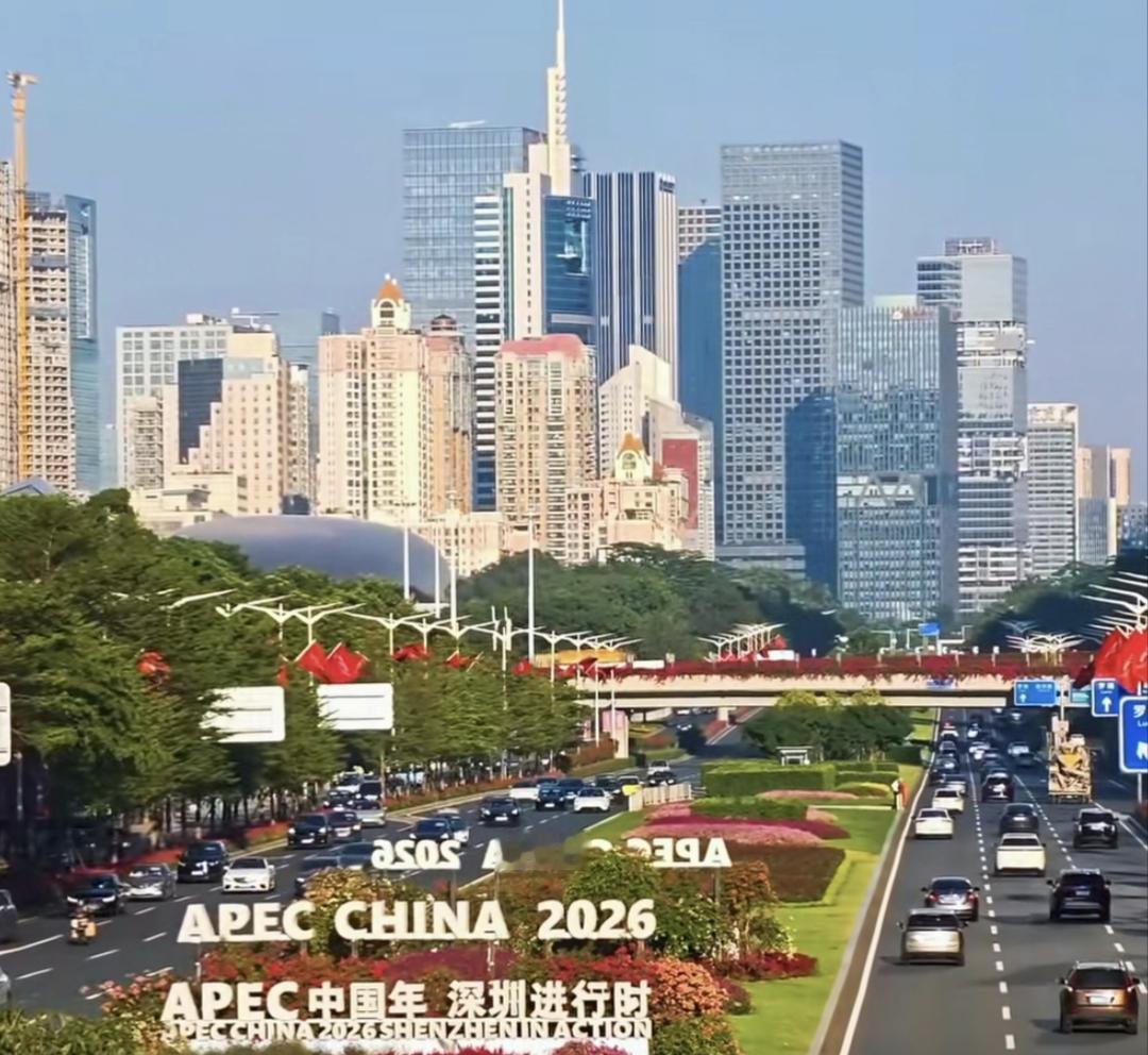 这一组图片刷红网络，这是深圳景观大道深南大道最美的一段，最直的一段，深南大道香蜜